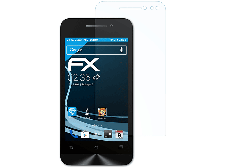 ATFOLIX 3x FX-Clear Asus Displayschutz(für 4) ZenFone