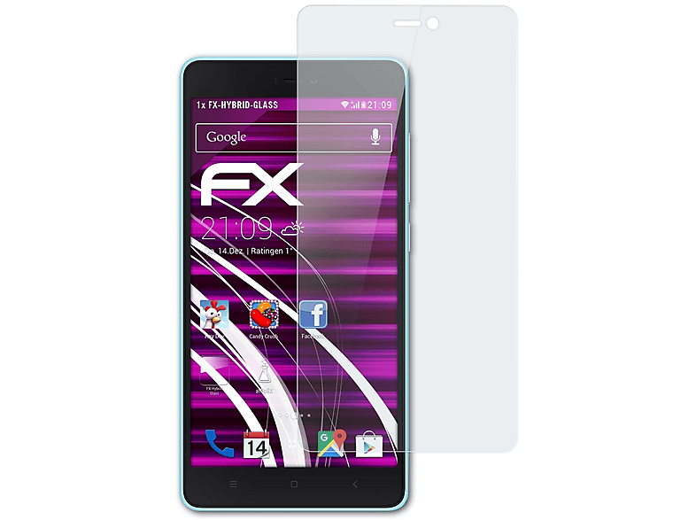 ATFOLIX FX-Hybrid-Glass Schutzglas(für Mi4c) Xiaomi