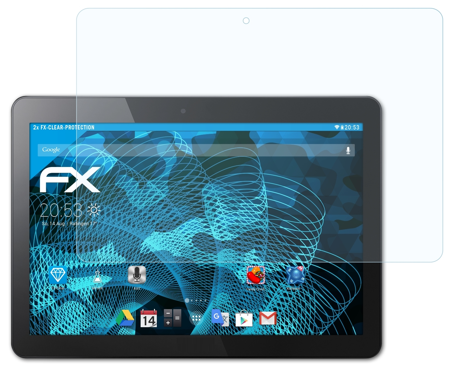 ATFOLIX 2x FX-Clear Displayschutz(für Acer Iconia 10 (B3-A10)) One