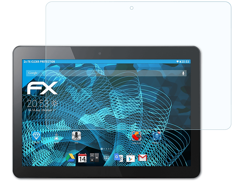 ATFOLIX 2x FX-Clear Displayschutz(für Acer Iconia 10 (B3-A10)) One