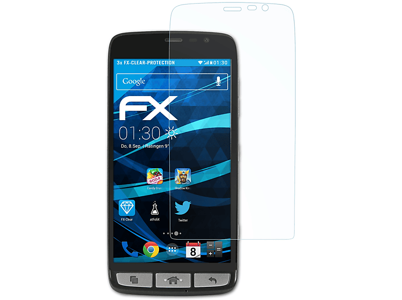 ATFOLIX 3x FX-Clear Displayschutz(für Doro 825) Liberto