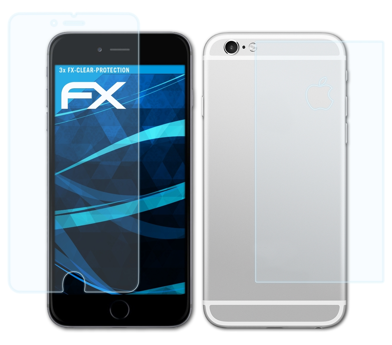 iPhone FX-Clear ATFOLIX Apple Displayschutz(für Plus) 6S 3x