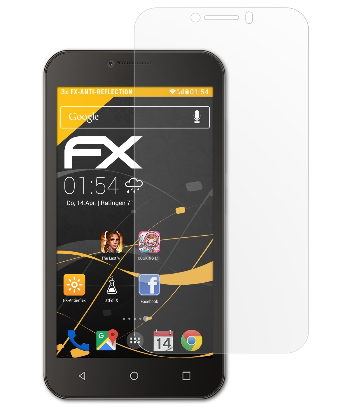 3x ATFOLIX Y5) Displayschutz(für FX-Antireflex Huawei