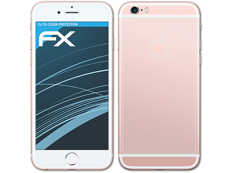 ATFOLIX 3x FX-Clear Displayschutz(für Apple iPhone 6S)