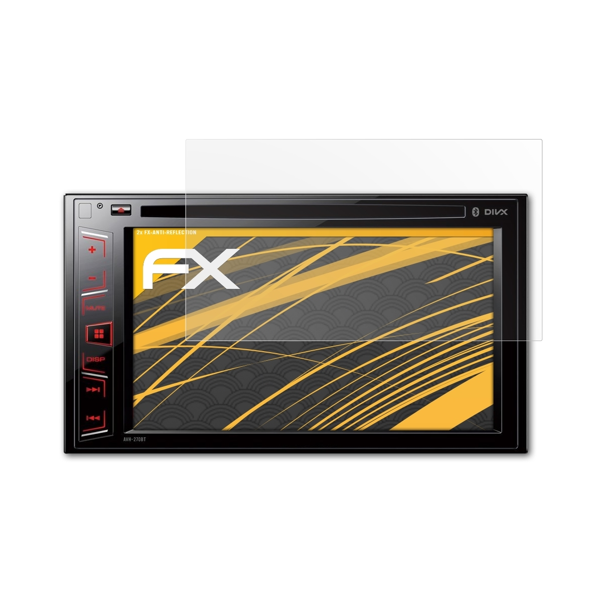 ATFOLIX 2x FX-Antireflex Displayschutz(für Pioneer X2700BT) AVH-270BT 