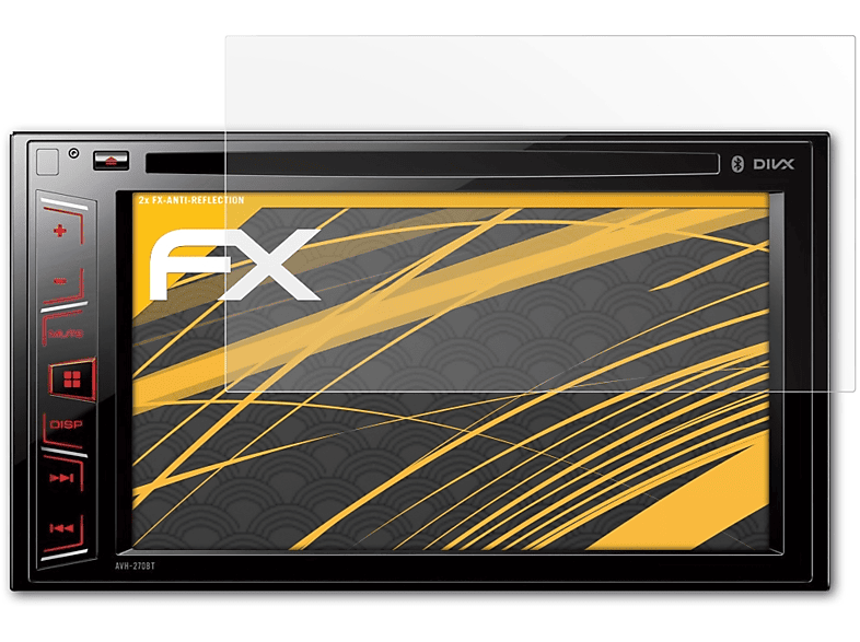 ATFOLIX 2x FX-Antireflex Displayschutz(für Pioneer AVH-270BT / X2700BT)