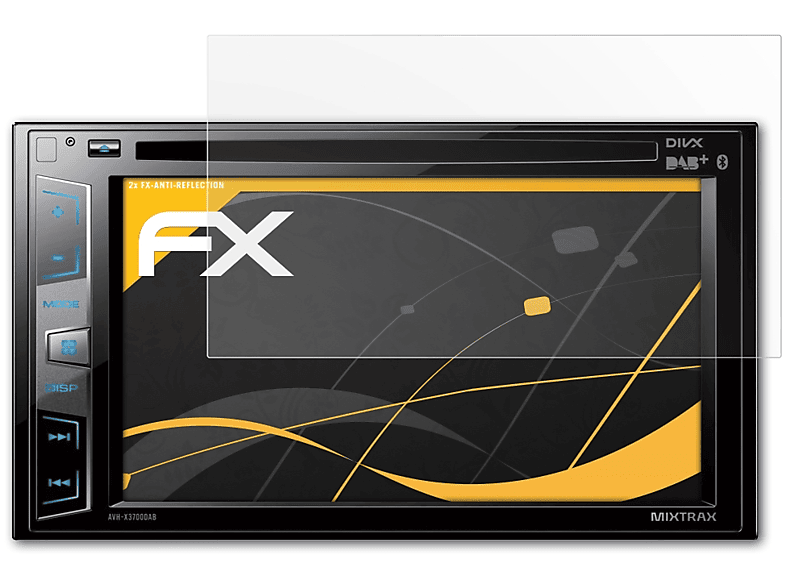 ATFOLIX 2x FX-Antireflex Displayschutz(für Pioneer AVH-X3700DAB / X3800DAB)