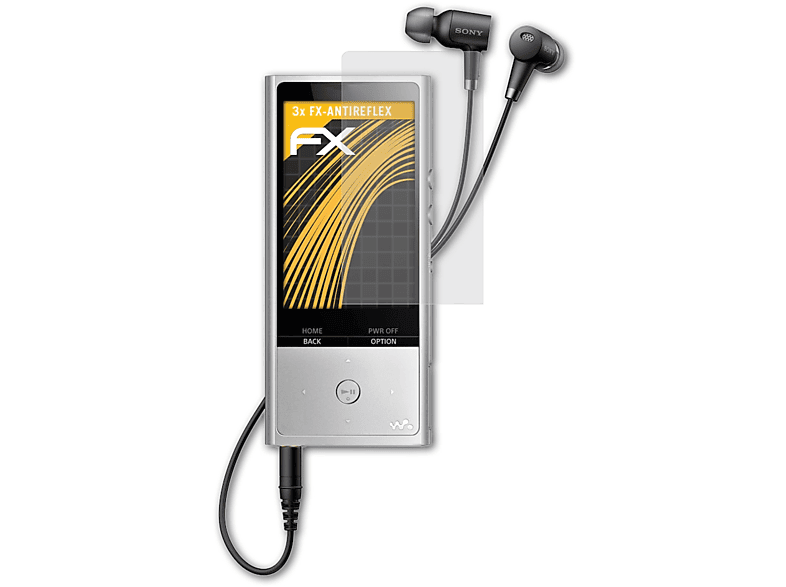 3x Displayschutz(für NW-ZX100HN) FX-Antireflex ATFOLIX Sony