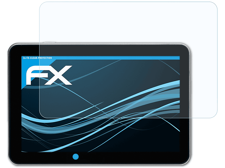 ATFOLIX 3x FX-Clear Displayschutz(für Blaupunkt TravelPilot 73 EU LMU / 74 EU LMU (2015))