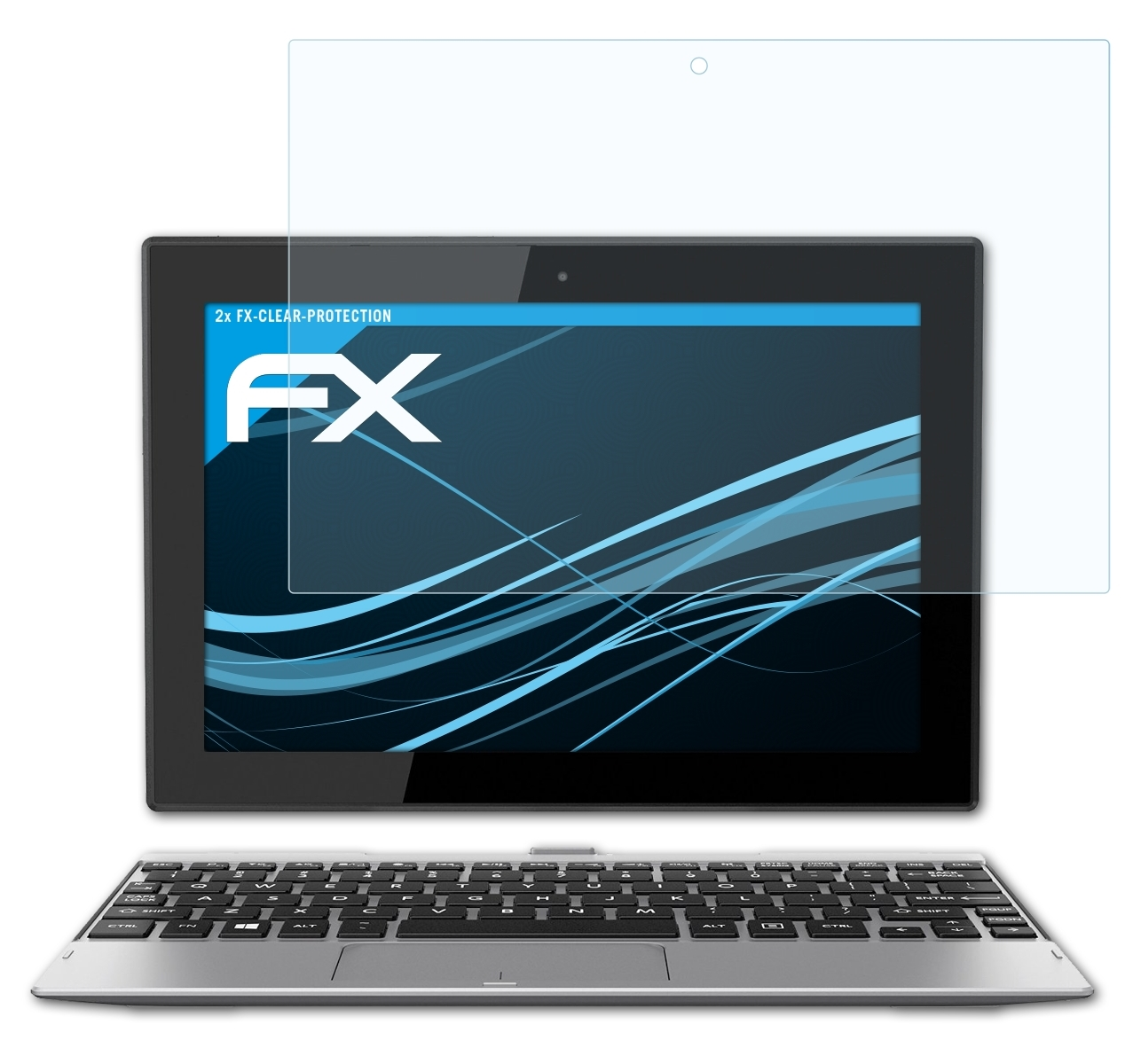 Toshiba 10) Satellite Click ATFOLIX FX-Clear 2x Displayschutz(für