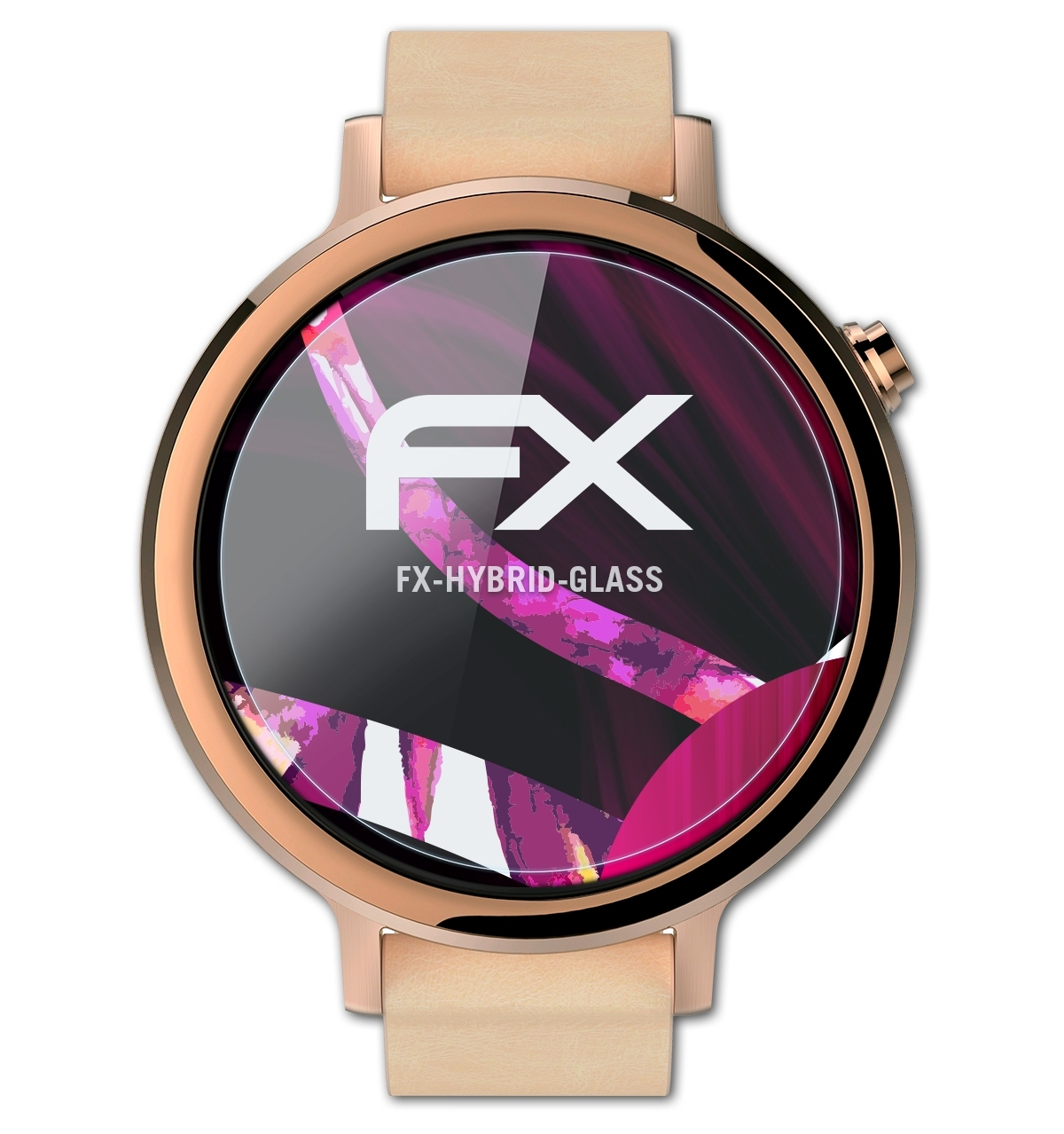ATFOLIX FX-Hybrid-Glass Schutzglas(für Motorola (42 360 2.Generation mm)) Moto