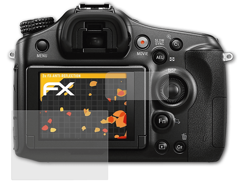 ATFOLIX 3x FX-Antireflex Displayschutz(für Sony Alpha a68)