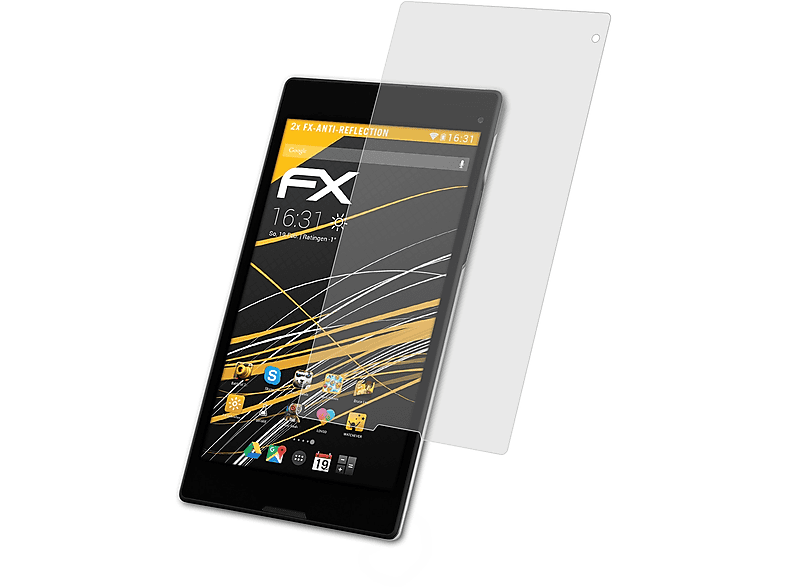 ATFOLIX 2x FX-Antireflex P8314 (MD LIFETAB 99612)) Displayschutz(für Medion