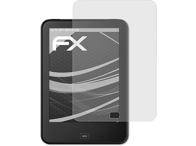 ATFOLIX 2x FX-Antireflex Displayschutz(für Tolino Vision 3 HD / 4HD)