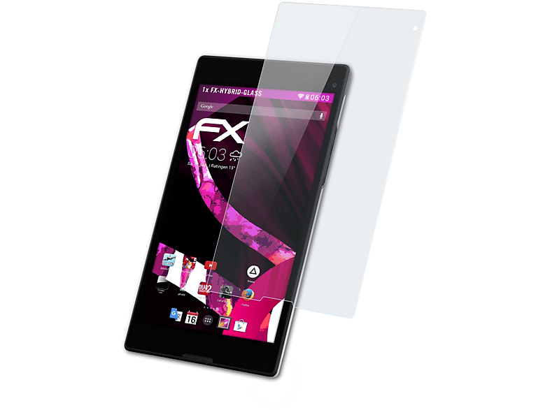 ATFOLIX FX-Hybrid-Glass Schutzglas(für Medion LIFETAB P8314 (MD 99612))