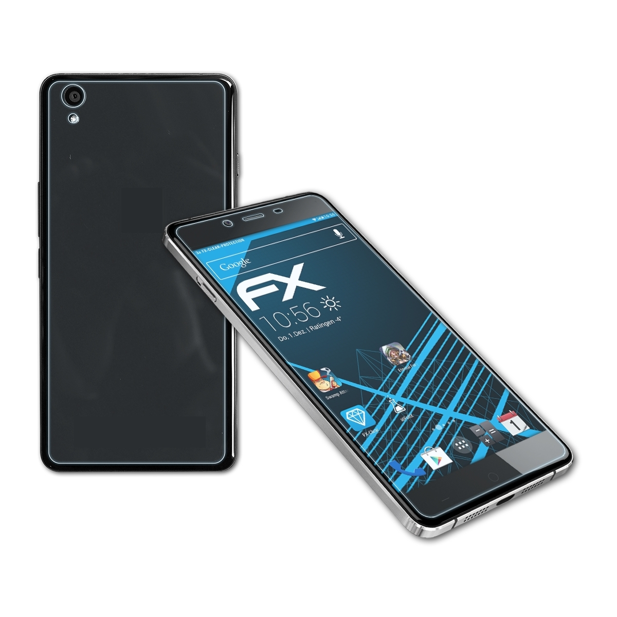 ATFOLIX 3x OnePlus Displayschutz(für FX-Clear X)