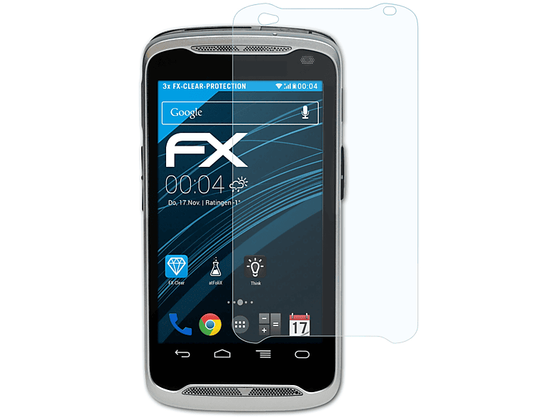 TC55) 3x Displayschutz(für Motorola ATFOLIX FX-Clear