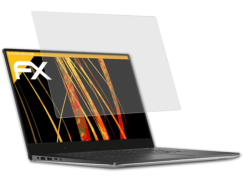 ATFOLIX 2x FX-Antireflex Displayschutz(für 15 XPS (9550)) Dell