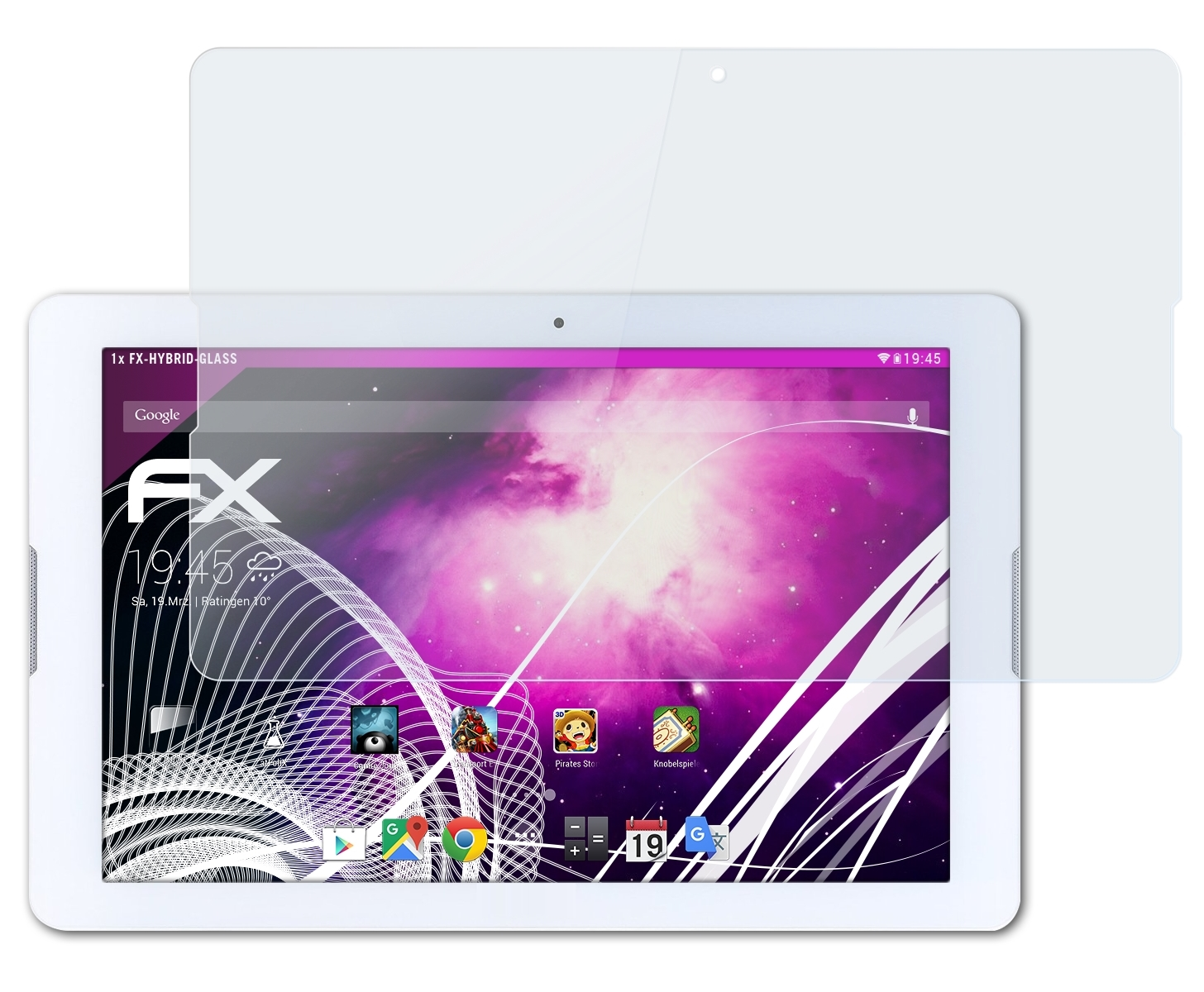 Acer FX-Hybrid-Glass ATFOLIX One Iconia 10 (B3-A20)) Schutzglas(für