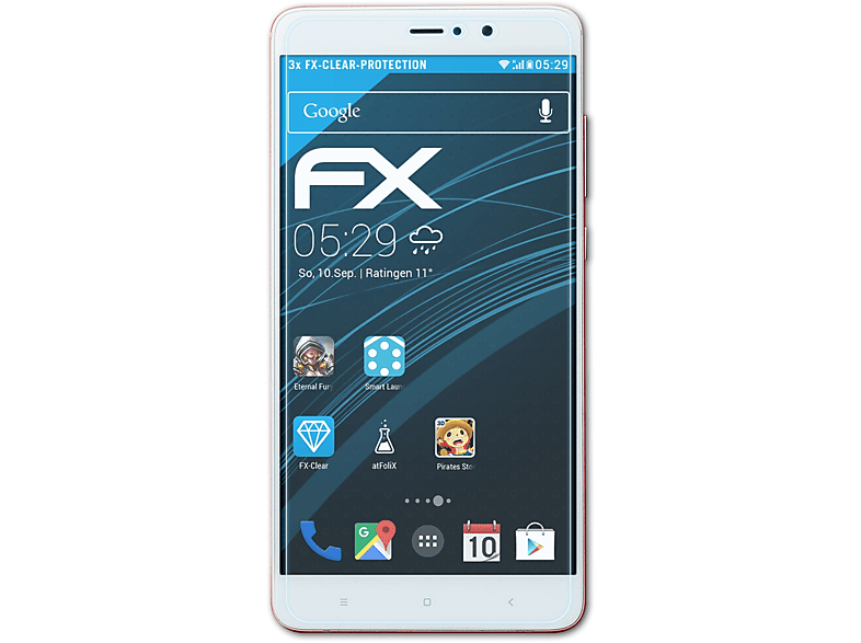 Plus) Displayschutz(für ATFOLIX 5s FX-Clear 3x Mi Xiaomi