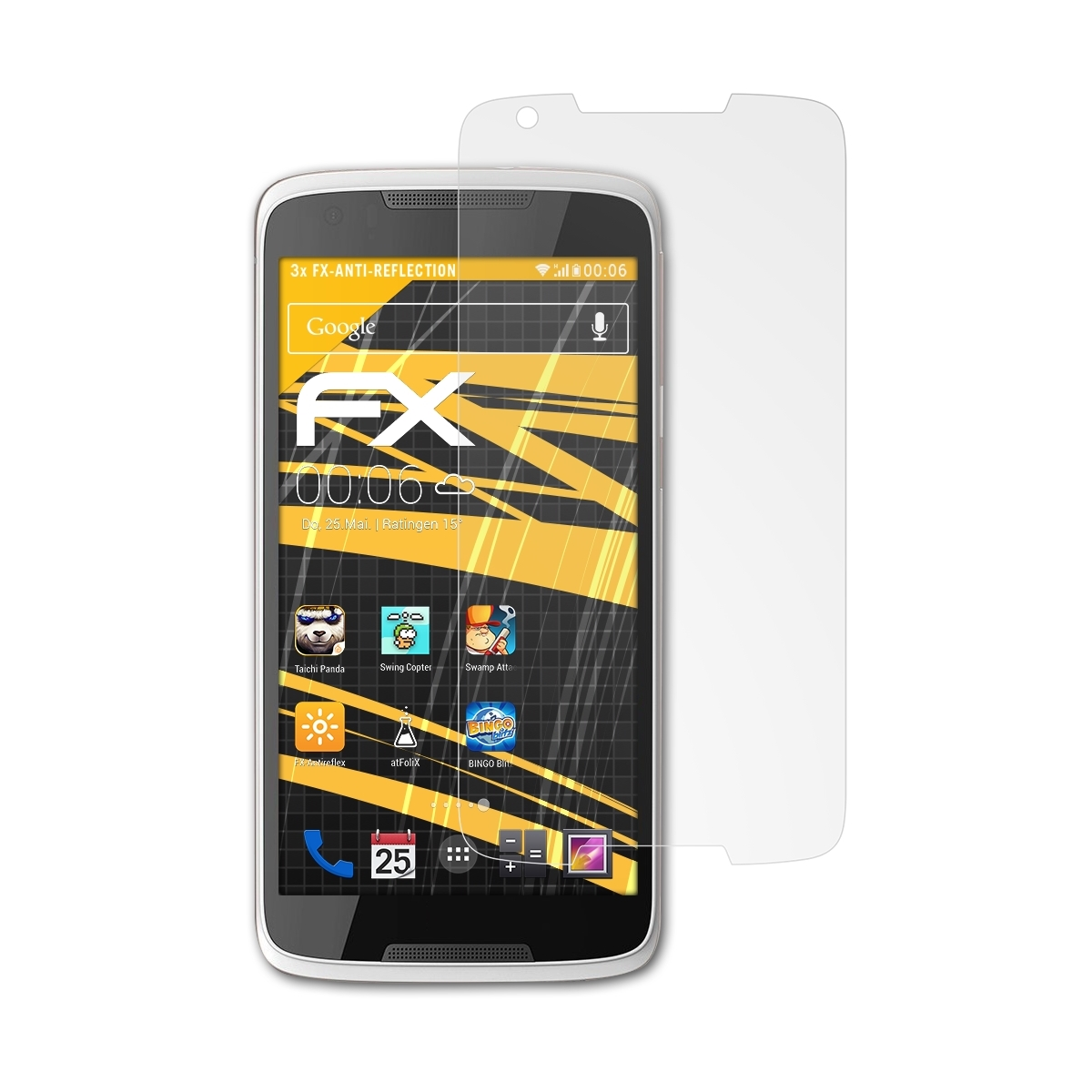 ATFOLIX 3x FX-Antireflex Displayschutz(für Desire HTC 828)