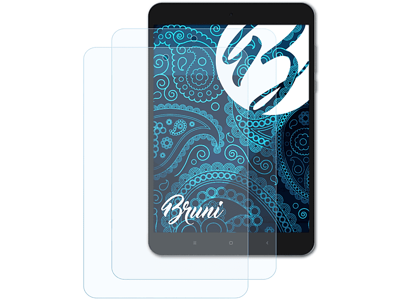BRUNI 2x Basics-Clear Schutzfolie(für Xiaomi Mi Pad 2)