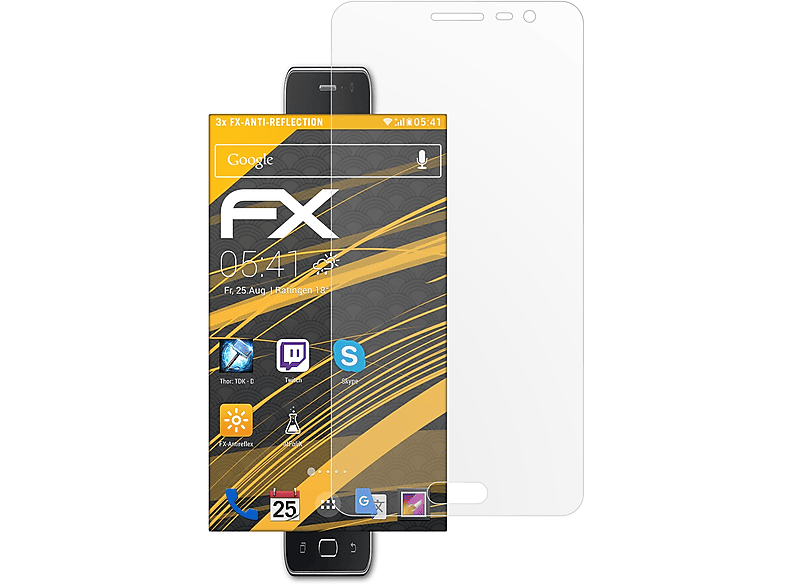 ATFOLIX 3x FX-Antireflex Displayschutz(für Samsung Galaxy On5 (2015))