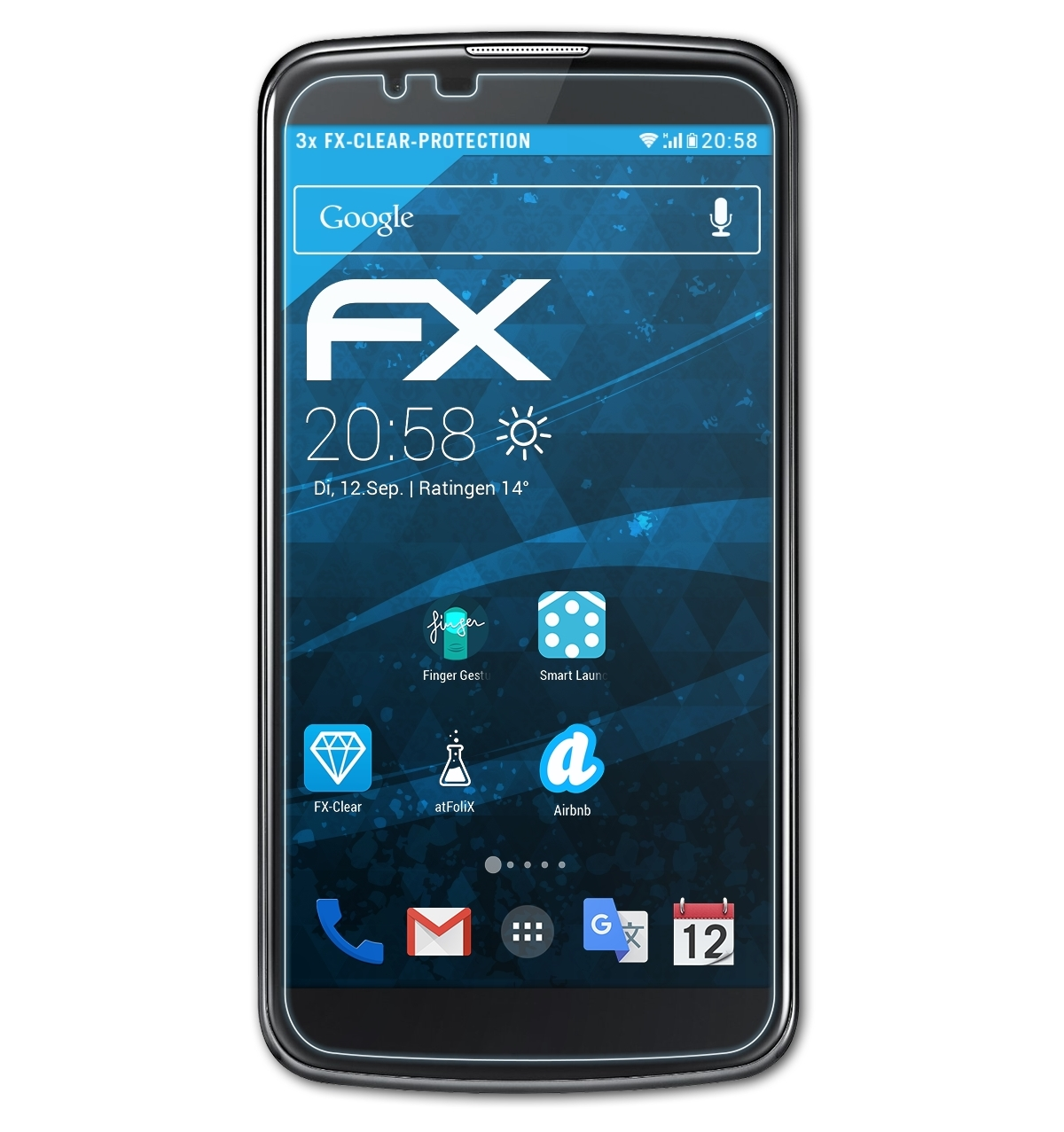 3x ATFOLIX LG FX-Clear Displayschutz(für K10)