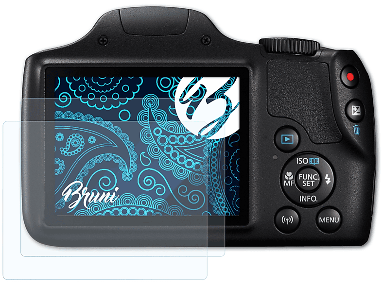 BRUNI 2x Basics-Clear Schutzfolie(für Canon HS) PowerShot SX540