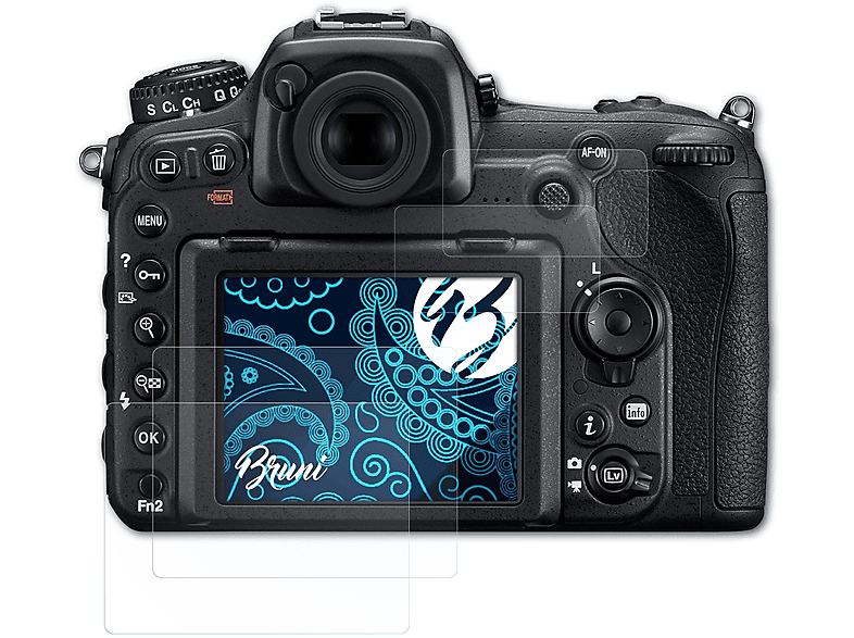 BRUNI 2x Basics-Clear Schutzfolie(für Nikon D500)