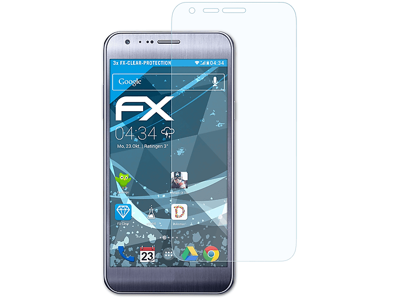 ATFOLIX 3x FX-Clear cam) Displayschutz(für LG X