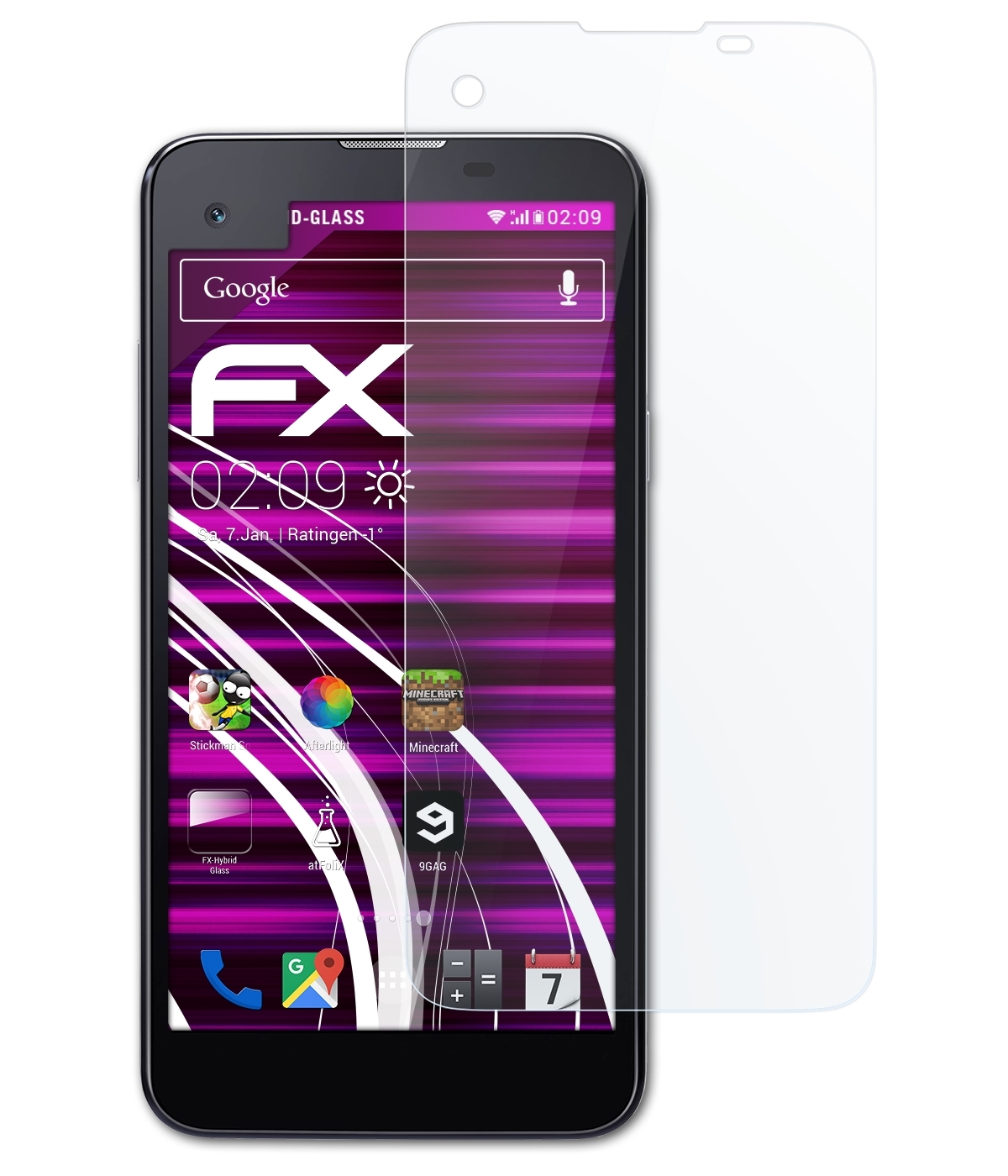 ATFOLIX FX-Hybrid-Glass Schutzglas(für LG X screen)