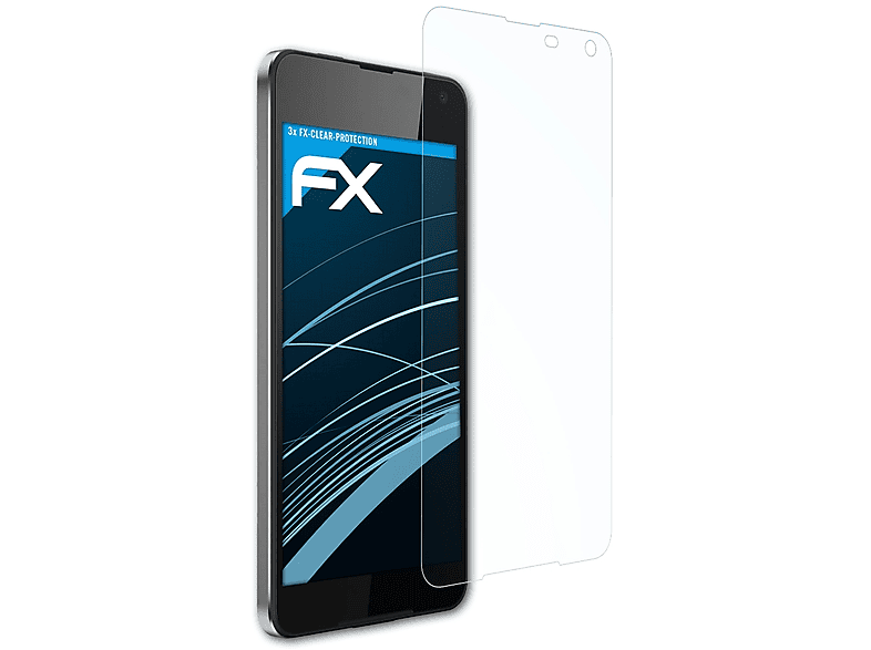 ATFOLIX 3x FX-Clear Displayschutz(für Microsoft Lumia 650)