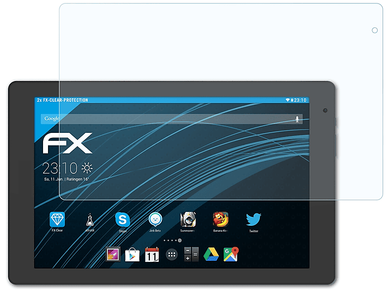 ATFOLIX 2x FX-Clear Displayschutz(für Archos 101b Oxygen)