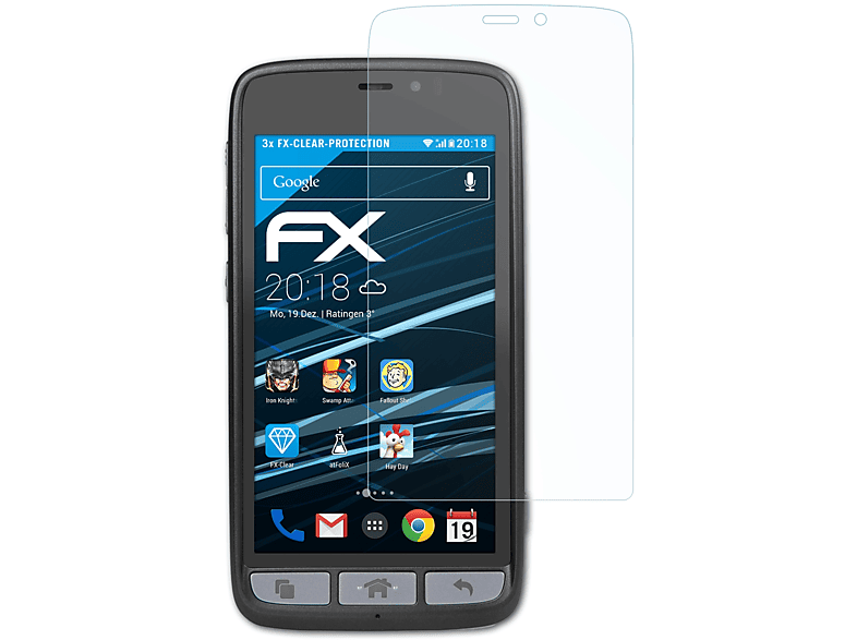 ATFOLIX 8031) FX-Clear 3x Displayschutz(für Doro
