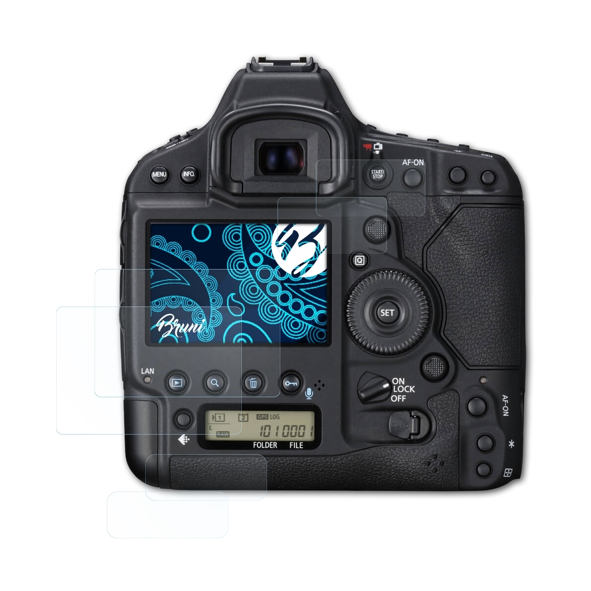 BRUNI 2x Basics-Clear Schutzfolie(für Canon 1D X EOS Mark II)