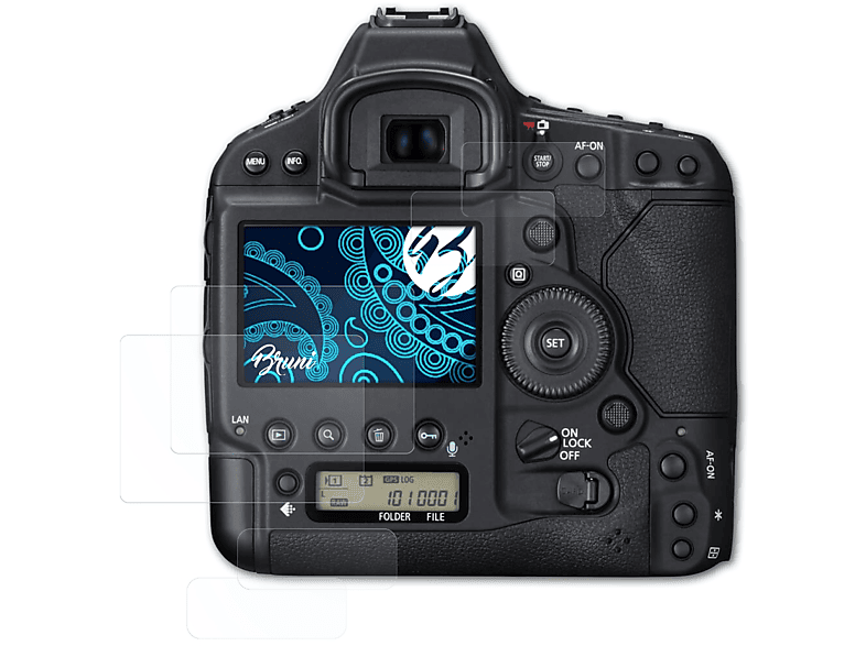 BRUNI 2x Basics-Clear Schutzfolie(für Canon EOS 1D X Mark II)