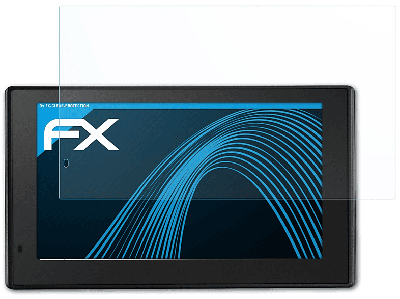 ATFOLIX 3x FX-Clear Displayschutz(für Garmin DriveAssist 50LMT-D)