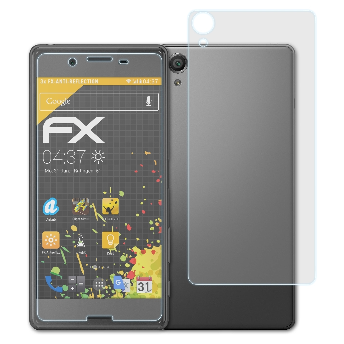 Displayschutz(für Xperia ATFOLIX X) FX-Antireflex 3x Sony