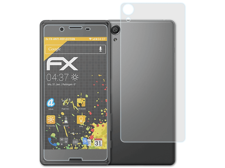ATFOLIX 3x FX-Antireflex Displayschutz(für Sony Xperia X)