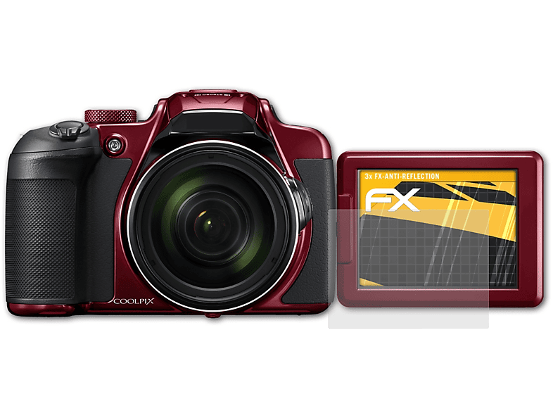 3x Displayschutz(für ATFOLIX B700) FX-Antireflex Nikon Coolpix