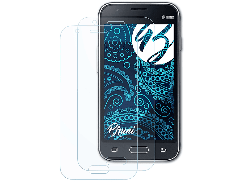 (2016)) Basics-Clear 2x Schutzfolie(für BRUNI Samsung J1 Galaxy mini