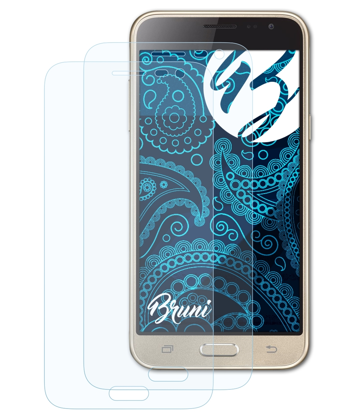 Samsung (2016)) J3 BRUNI Basics-Clear Galaxy Schutzfolie(für 2x