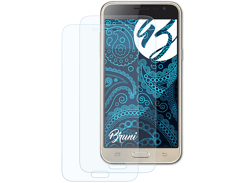 Samsung (2016)) J3 BRUNI Basics-Clear Galaxy Schutzfolie(für 2x