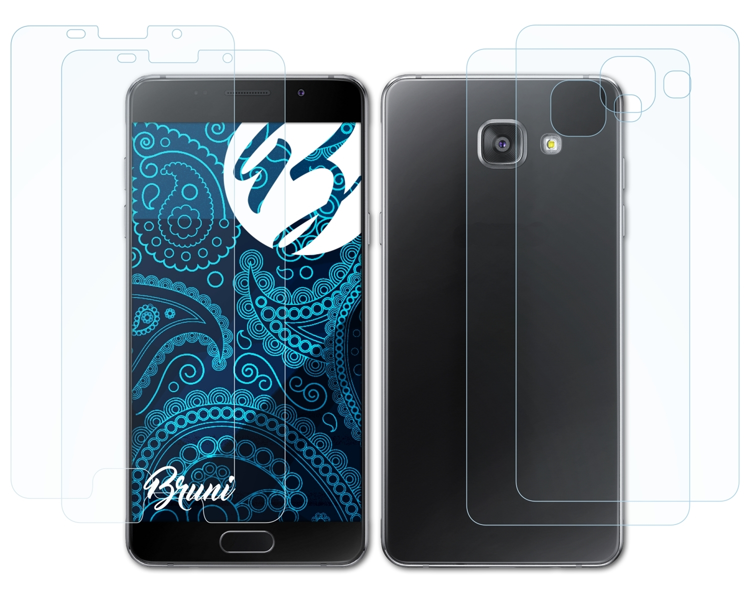 BRUNI 2x Basics-Clear Schutzfolie(für Samsung Galaxy A5 (2016))