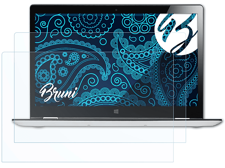 BRUNI 2x Basics-Clear Schutzfolie(für Lenovo Yoga 700 (14 inch))