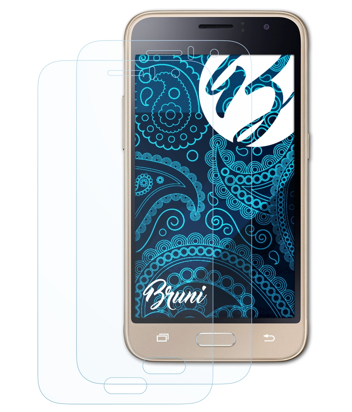 Basics-Clear Schutzfolie(für Samsung (2016)) 2x BRUNI Galaxy J1
