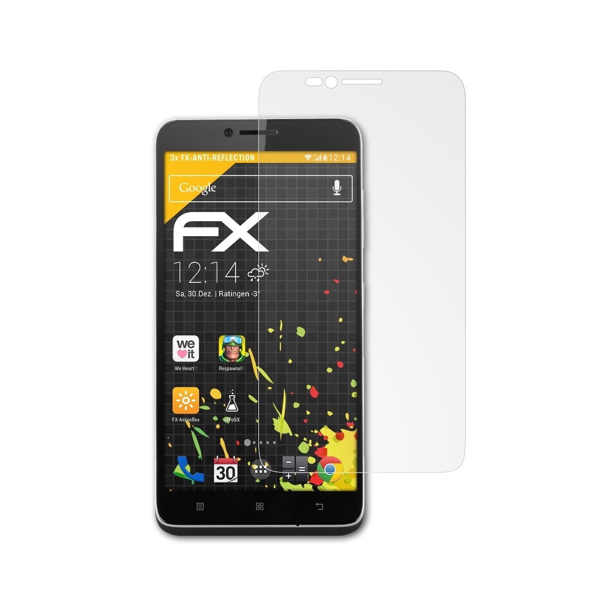 Lenovo A816) Displayschutz(für FX-Antireflex 3x ATFOLIX