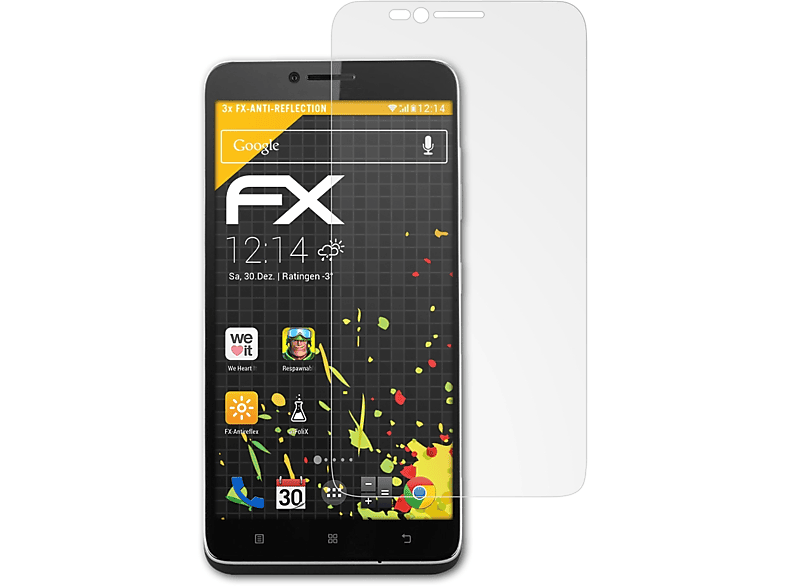 ATFOLIX FX-Antireflex 3x Displayschutz(für Lenovo A816)