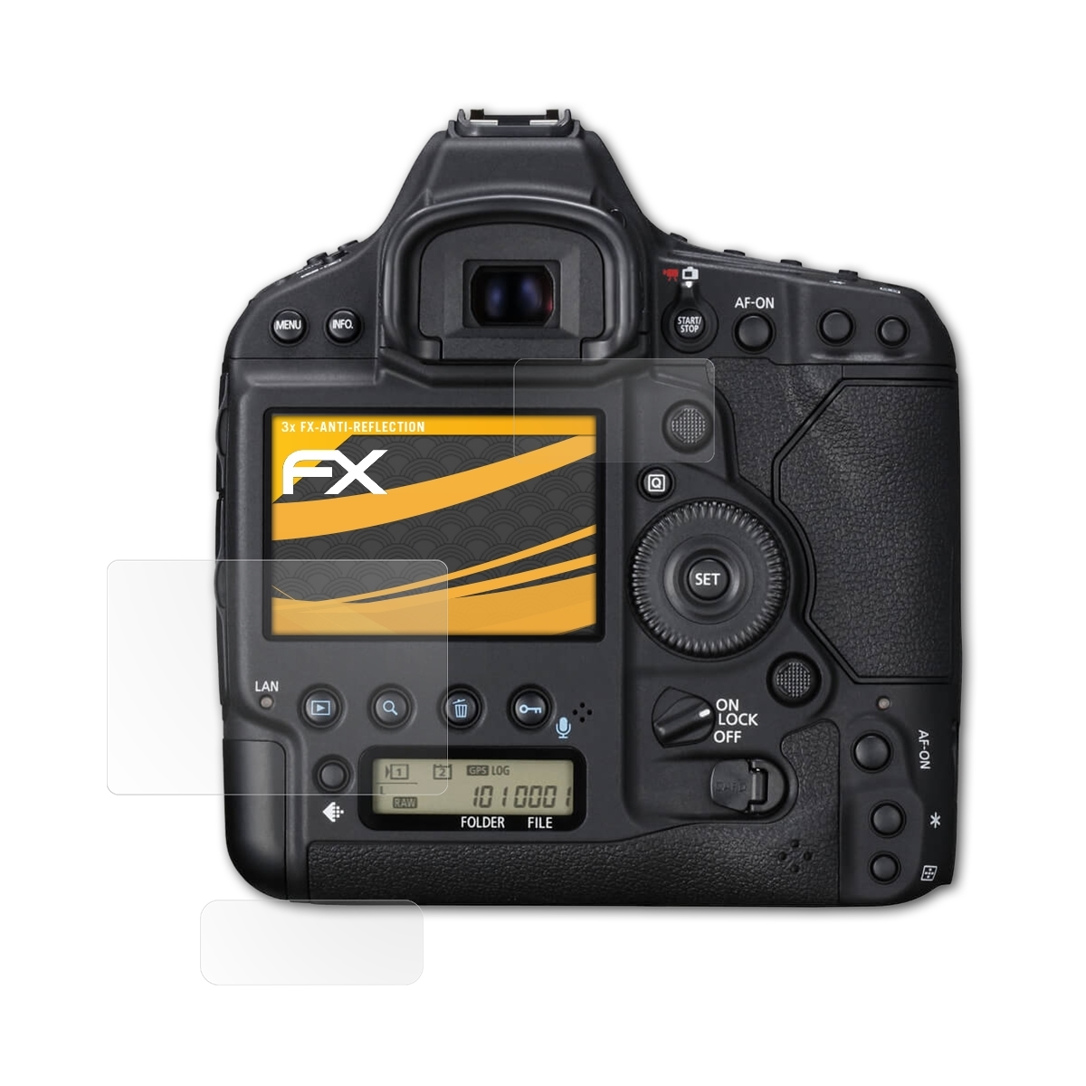 EOS Mark X Canon ATFOLIX 1D II) FX-Antireflex 3x Displayschutz(für